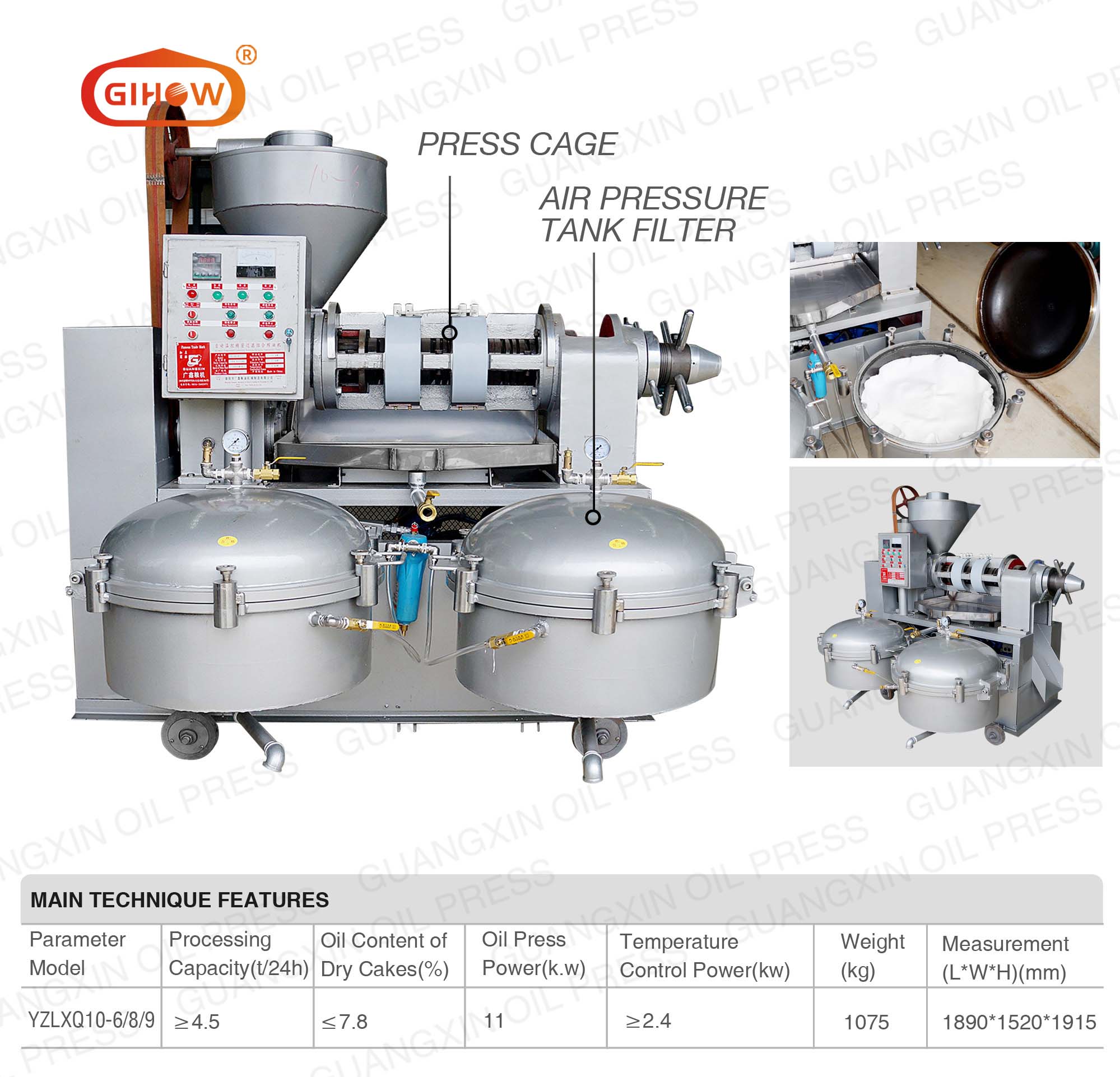 Oil Press Machine By Temperature